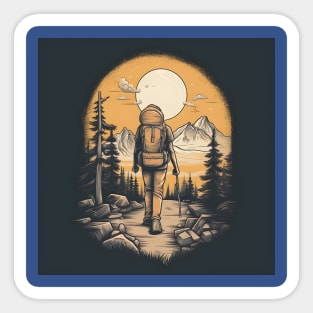 Backpacking Hiking Wanderlust Sticker